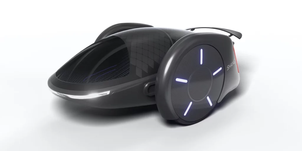 Two-wheel EV concept seats five, harnesses regenerative damping